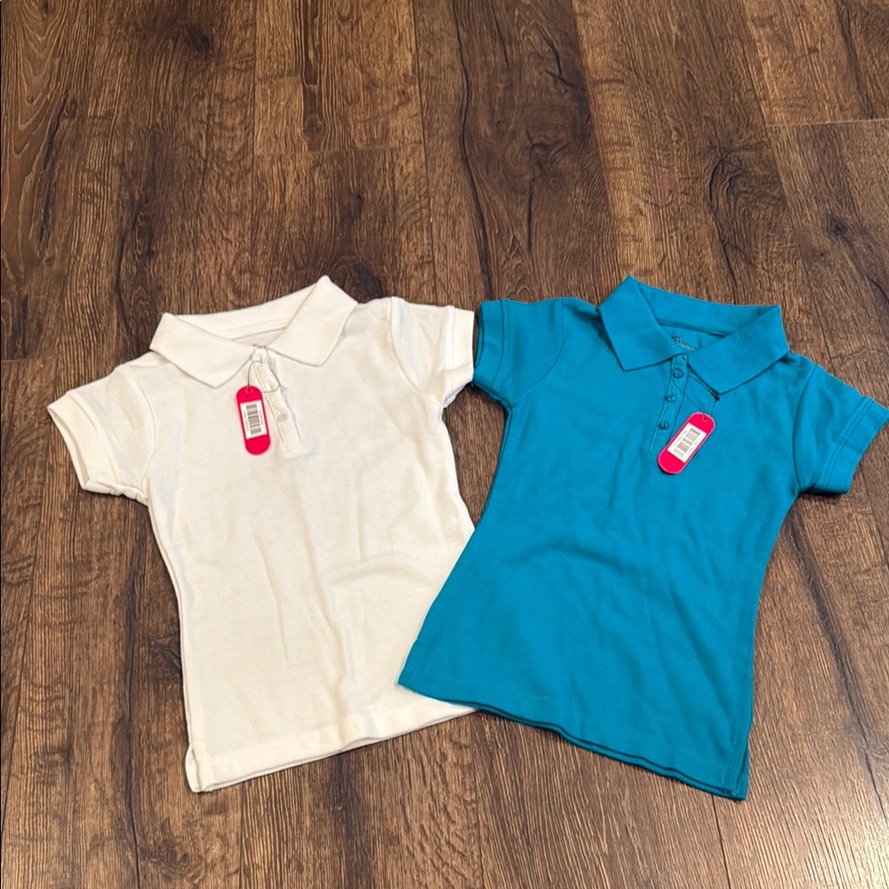 Classic White and Blue Polo Shirt Set